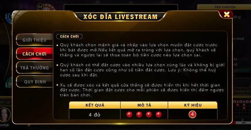 Cách chơi Xóc Đĩa Livestream Betvisa khá đơn giản và dễ hiểu